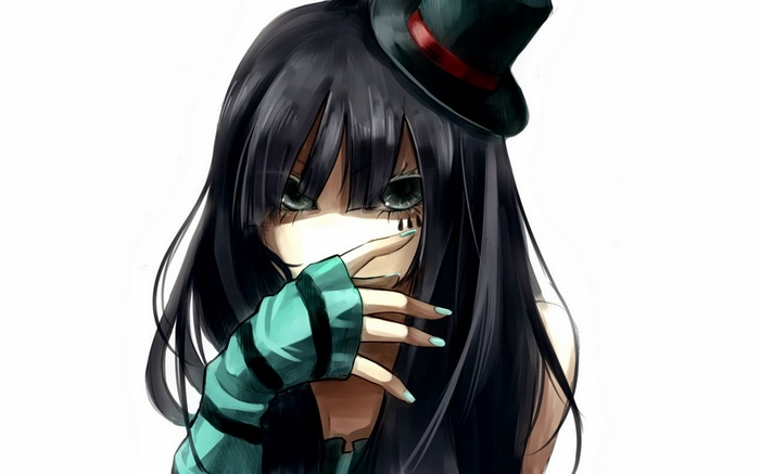 Akiyama Mio from K-ON! wearing a hat