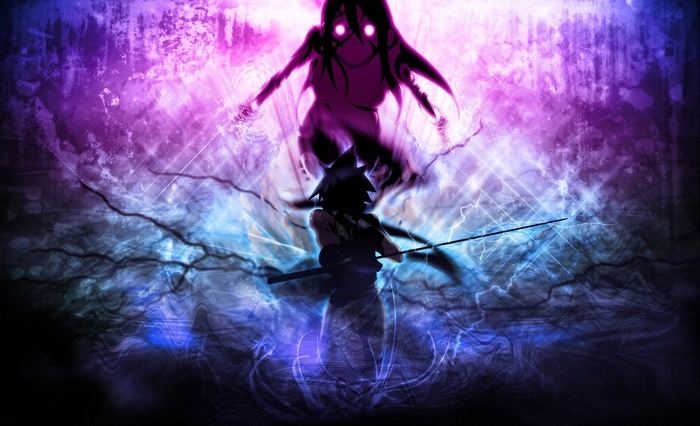Maka Albarn and Crona from Soul Eater