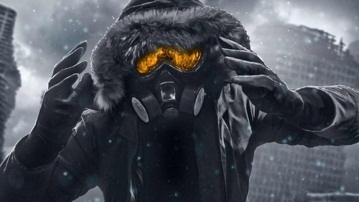 Romantically Apocalyptic character with gas mask