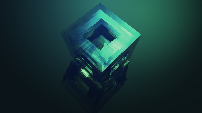 Abstract geometric cube artwork by Justin Maller