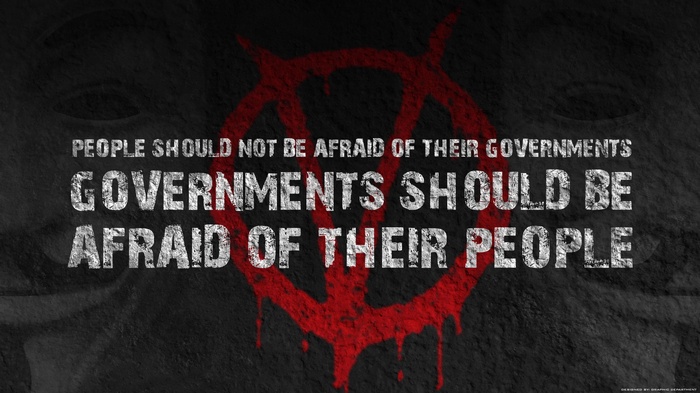 V for Vendetta Anonymous Quote Typography