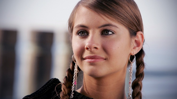 face, braids, ponytail, women outdoors, Willa Holland, women, closeup