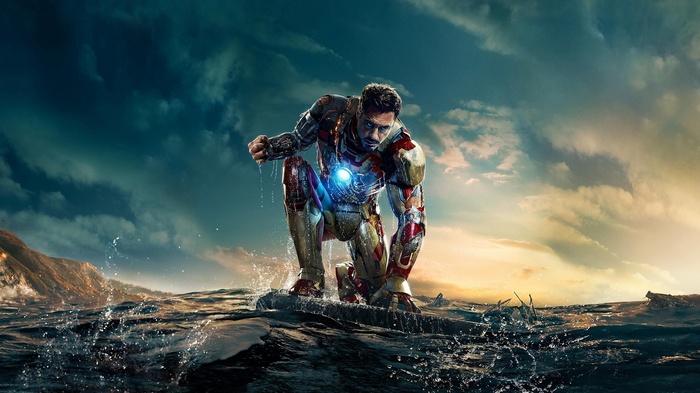 Tony Stark, Robert Downey Jr., The Avengers, Iron Man 3, sea, Iron Man, water, Marvel Cinematic Universe