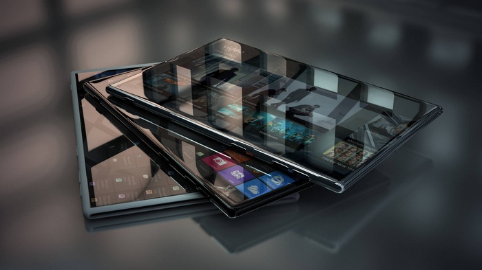Transparent Windows tablets with modern UI