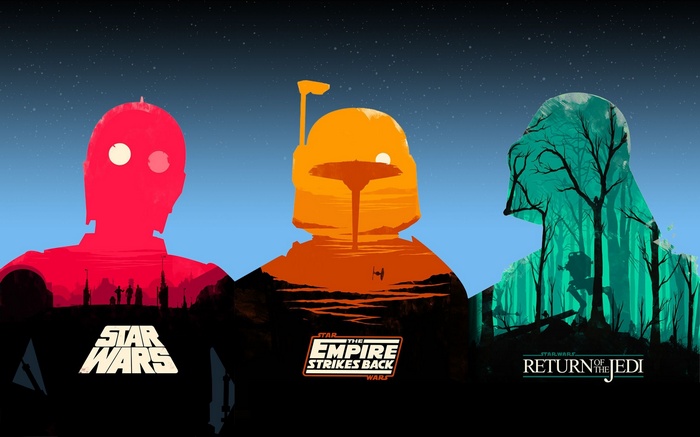Star Wars Trilogy Collage by Olly Moss