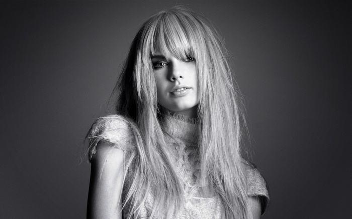 long hair, celebrity, face, monochrome, singer, women, Taylor Swift, HD ...