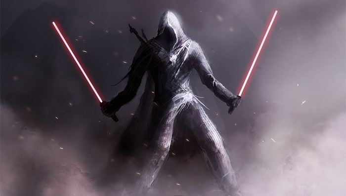 Star Wars Sith artwork with red lightsabers