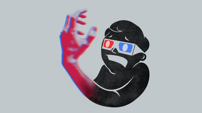 Fallout 3D glasses character and hand