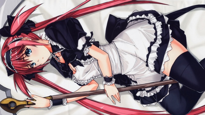 Airi from Queens Blade in a Maid Outfit
