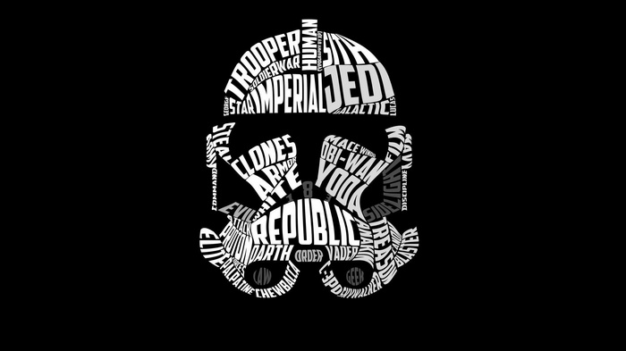 Star Wars Trooper Helmet Typography