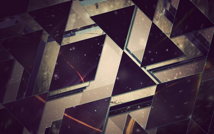 Abstract geometric digital art with triangles