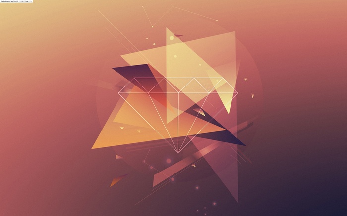 Abstract geometric shapes with a diamond overlay