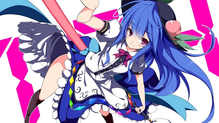 Hinanawi Tenshi from Touhou anime