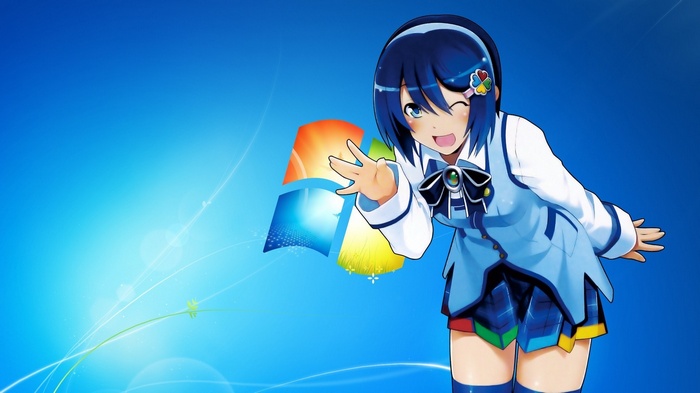 Madobe Nanami with Windows 7 Logo