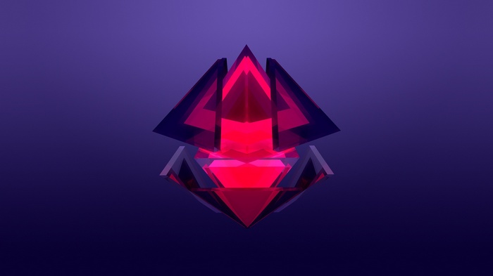 Abstract geometric crystal by Justin Maller