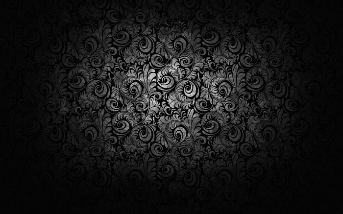 Black and white abstract floral pattern