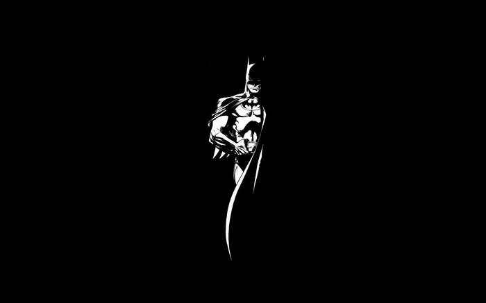 Batman in monochrome minimalism