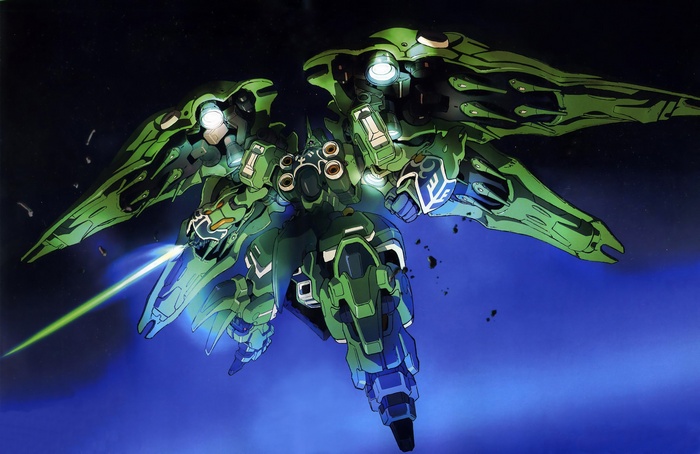 Kshatriya Mobile Suit Gundam Unicorn firing beam saber