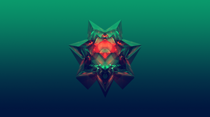 Abstract Geometric Crystal with Gradient Background