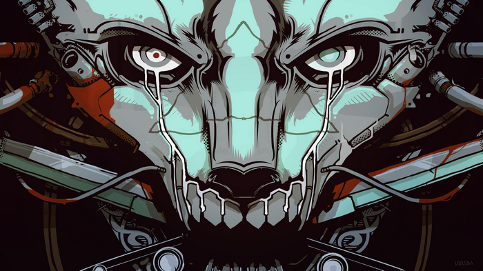 artwork, science fiction, eyes, robot, cyberpunk