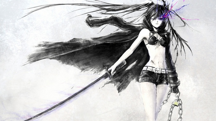 Insane Black Rock Shooter with Sword and Chain