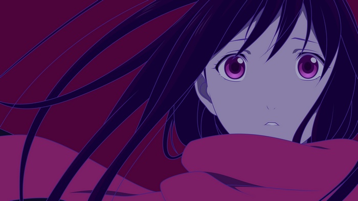 Iki Hiyori from Noragami with a red scarf