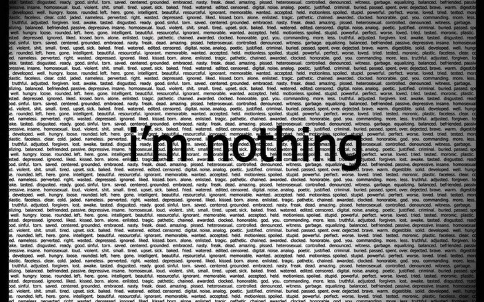 I'm Nothing Typography