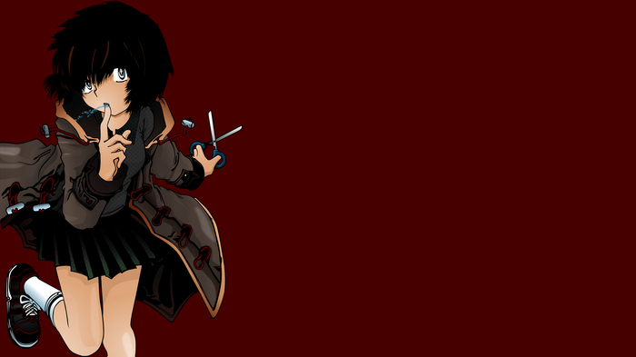 Urabe Mikoto from Mysterious Girlfriend X holding scissors