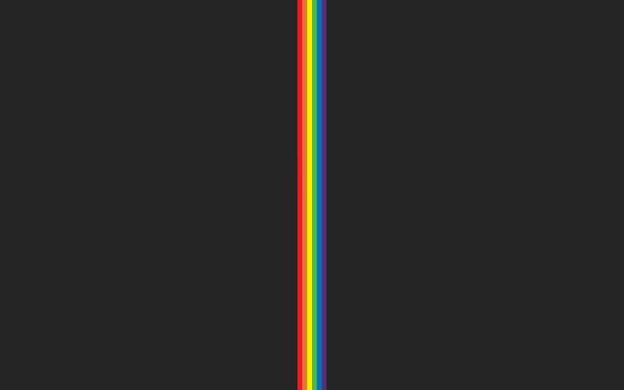 Rainbow stripe on a dark gray background