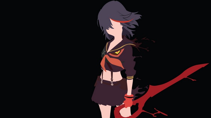 Matoi Ryuuko from Kill la Kill with a large red sword