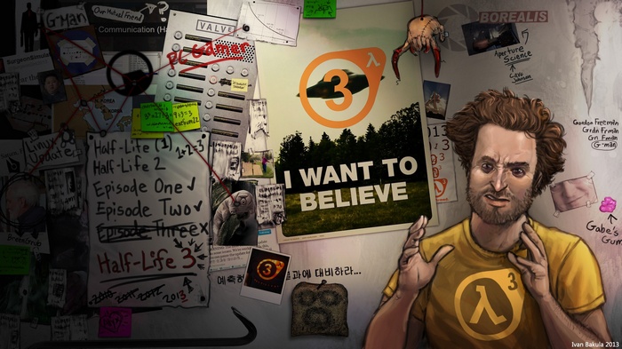 Gordon Freeman and Half-Life 3 Conspiracy Board