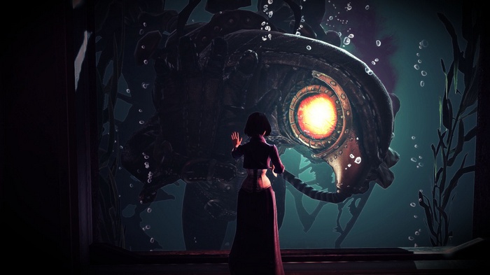 Elizabeth and the Songbird in BioShock Infinite