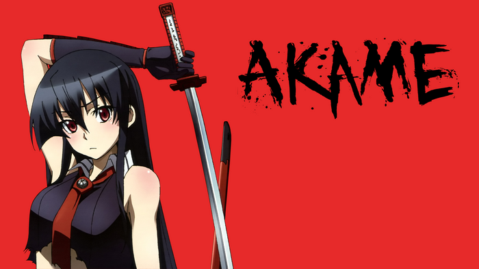 Akame from Akame ga Kill! holding a sword