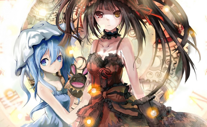 Tokisaki Kurumi and Yoshino from Date A Live