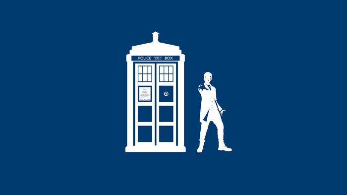 The Doctor and TARDIS from Doctor Who