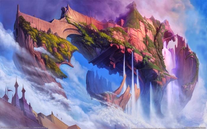 Ether Saga Odyssey Floating Islands Digital Art