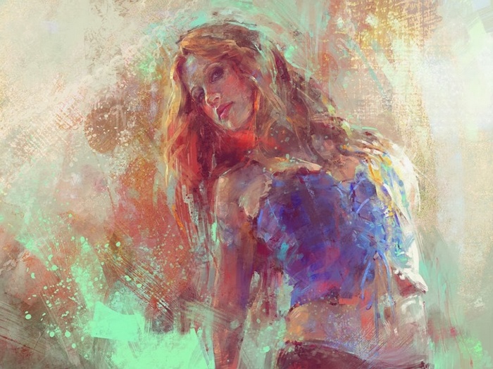 Artwork of a redhead woman by Marta Nael
