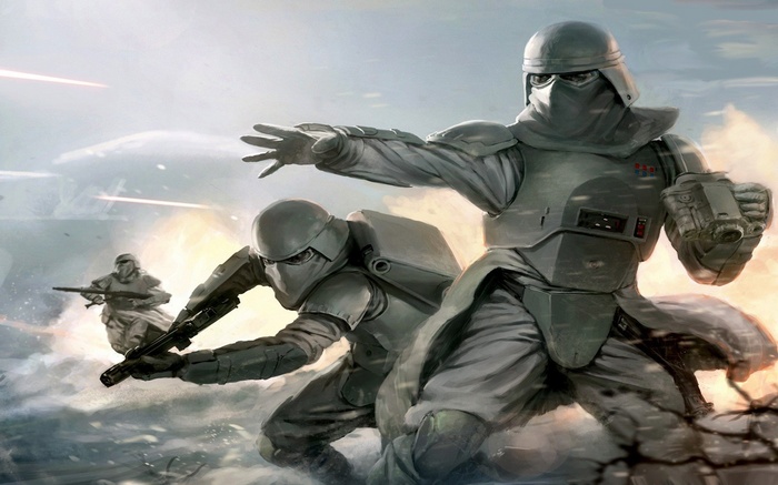 Star Wars stormtroopers in battle