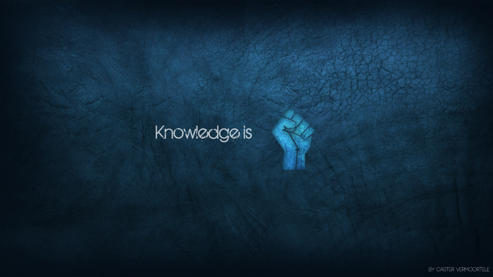 Knowledge is Power Fist Typography