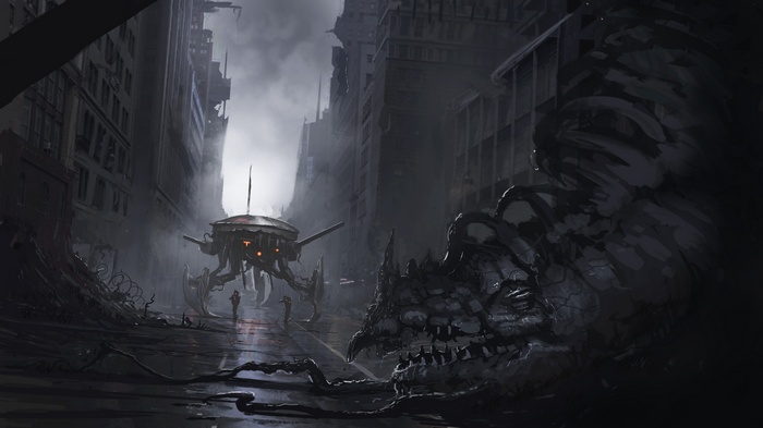 Destruction Artwork City Death Soldier Robot Fantasy Art Science Fiction Creature Concept Art