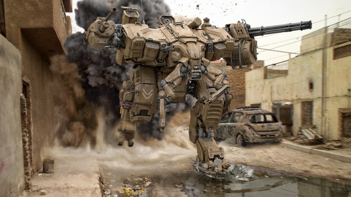 Science Fiction Battle Artwork Render War Digital Art Military Robot Mech