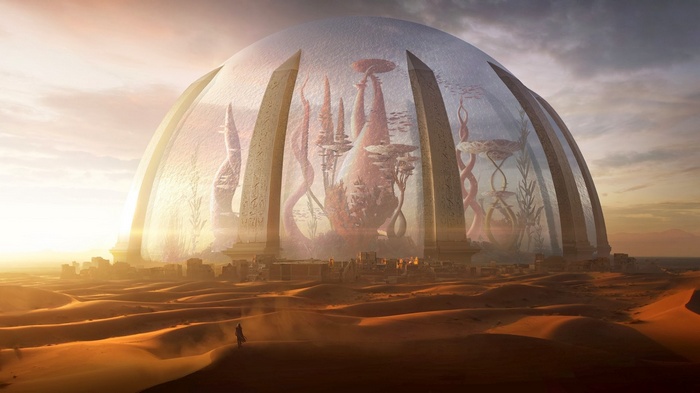 Torment: Tides of Numenera desert dome city