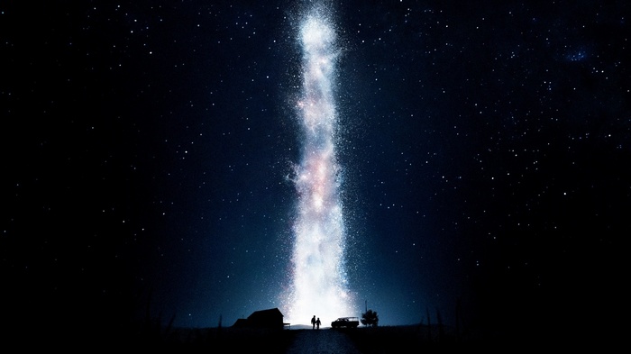 Interstellar Movie Poster with Milky Way