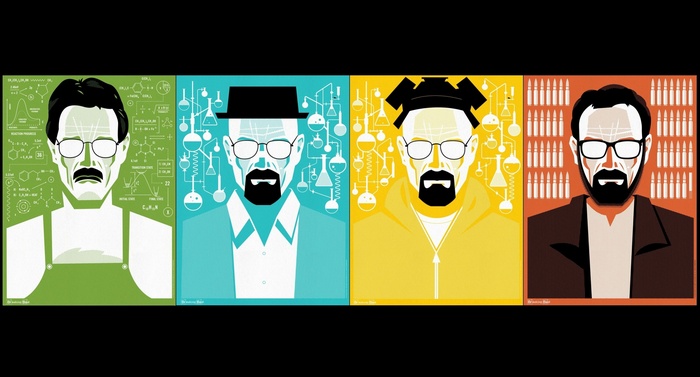 Breaking Bad Collage of Walter White