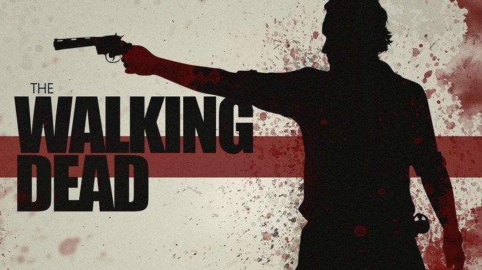The Walking Dead Silhouette with Gun
