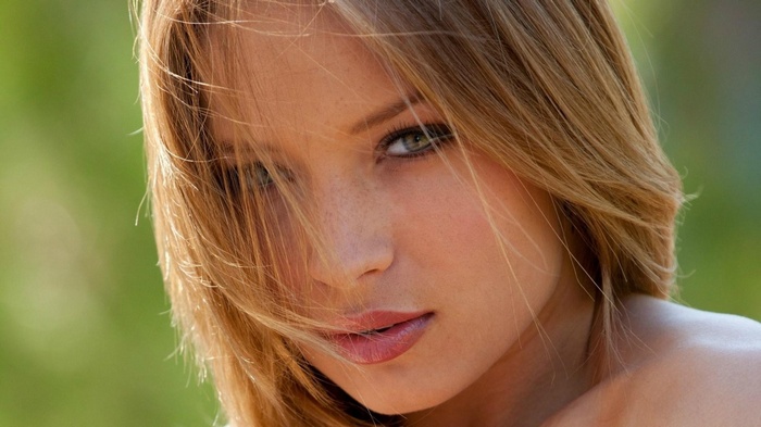 Alyssa Branch with hair in her face