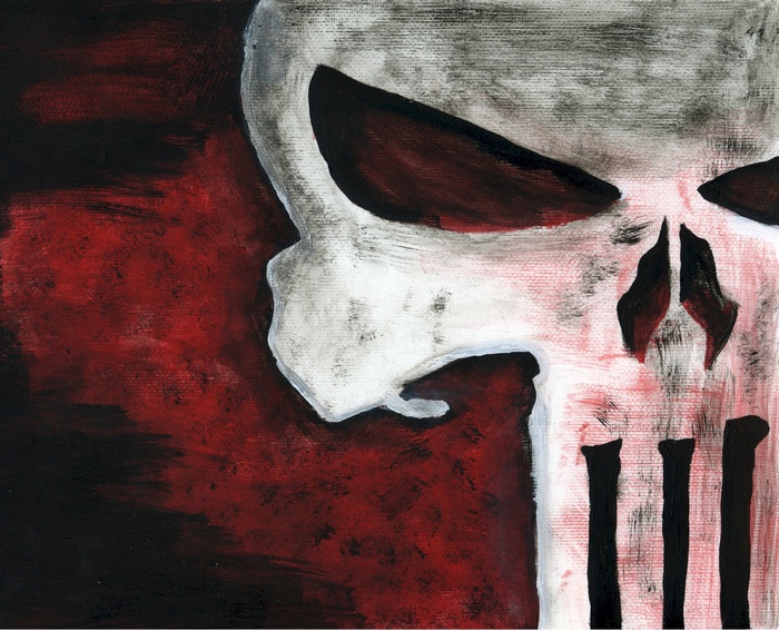 The Punisher Skull Painting