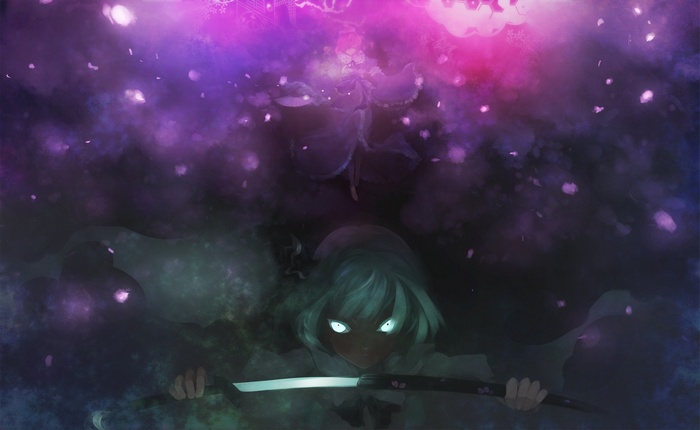 Konpaku Youmu and Saigyouji Yuyuko from Touhou