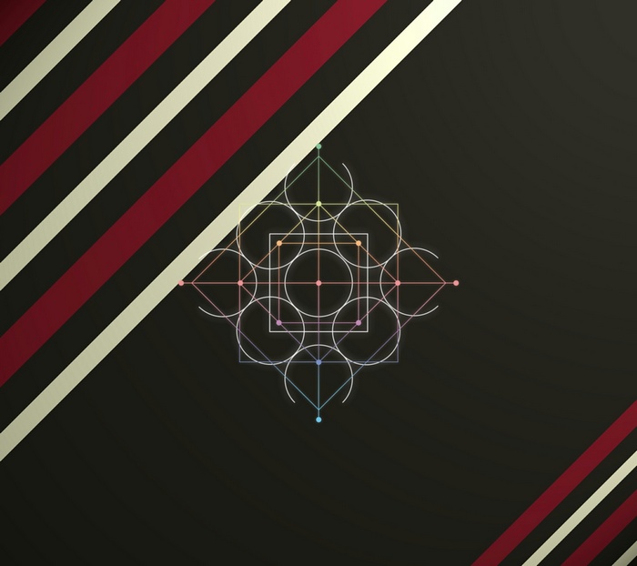 Geometric pattern with diagonal stripes