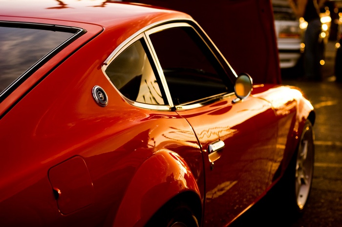 Red Nissan Fairlady Z car detail